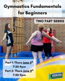 💫 Gymnastics Fundamentals Class for Beginners!
• Two part course on Thursday evenings for adult beginners. 7:30-9pm for two consecutive weeks.
💚 If you are new to Koorana - your first class is FREE! Just request to join for June 4. 💙
A structured two part introduction to basic gymnastic forms and shapes for total newbies! This mini course offers a segway into all of our AdultGym programs across both venues.
If you have never participated in gymnastics before, it’s been a while, or you have some experience but need to tidy up your basics, this is the perfect place to start.
Foundational floor movements will be emphasised, in order to progress safely and confidently into other programs.
Note! This mini course runs on a rolling intermittent schedule, depending on demand, and is offered on the basis that participants attend both sessions over 2 consecutive weeks.
This series will run from our Koorana Morphettville venue.
Link in Bio